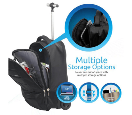 PROMATE BIZPAK-TR.BLACK MOCHILA CON RUEDAS P/LAPTOP HASTA 16" - 2
