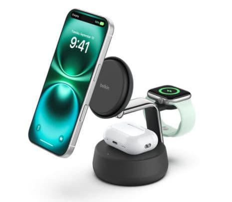 BELKIN WIZ040KQCH BASE DE CARGA INALAMBRICA 3 EN 1 25W - 3