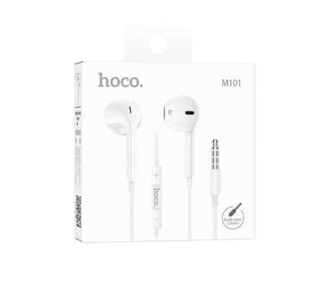 HOCO M101 EARPHONES C/MIC 3.5MM WHITE - 2