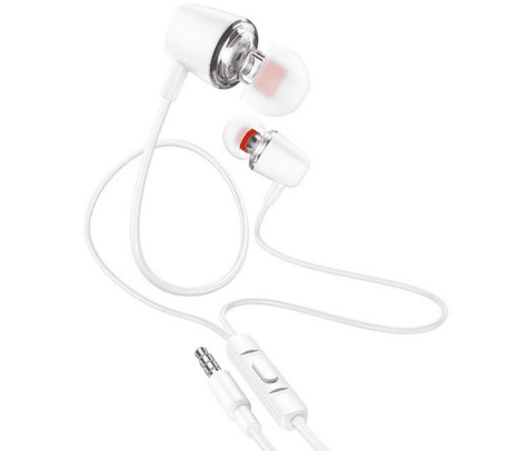 HOCO M107 EARPHONES DISCOVERER C/MIC 3.5MM WHITE