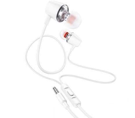 HOCO M107 EARPHONES DISCOVERER C/MIC 3.5MM WHITE - 3