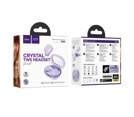 HOCO EQ3 EARPHONES SMART TWS PURPLE (D) - 2