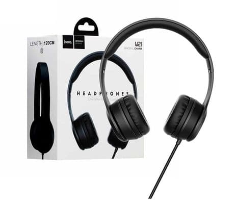 HOCO W21 HEADPHONES GRACEFUL CHARM C/MIC 3.5MM BLACK - 2