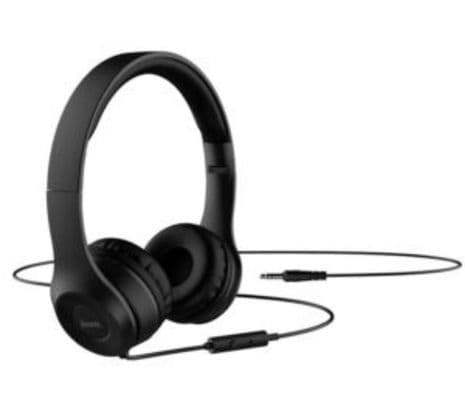 HOCO W21 HEADPHONES GRACEFUL CHARM C/MIC 3.5MM BLACK - 3