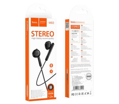 HOCO M93 EARPHONES C/MIC 3.5MM BLACK - 2