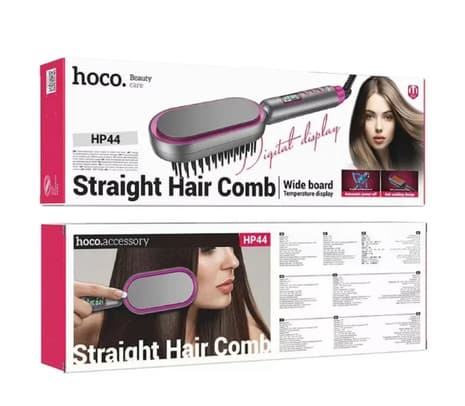 HOCO HP44 CEPILLO ALISADOR C/PANTALLA DIGITAL ROSE RED - 4