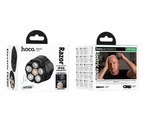 HOCO HP300 AFEITADORA MASCULINA DE 6 CUCHILLAS INALAMBRICA BLACK - 2