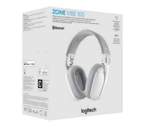 LOGITECH 981-001218 HEADSET ZONE VIBE 100 OFF WHITE BT - 2