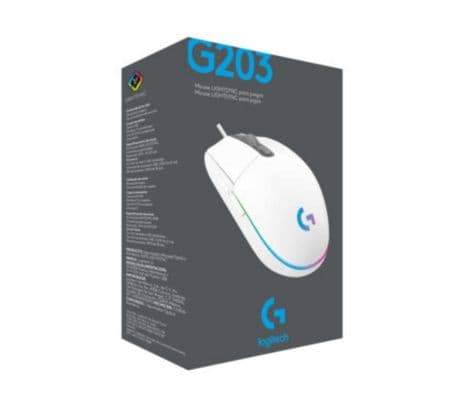 LOGITECH 910-005794 MOUSE G203 GAMING BLANCO LIGHTSYNC USB P/PROMO** - 2