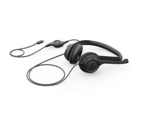 LOGITECH 981-001575 HEADSET H390 USB-C MIDNIGHT BLACK P/PROMO** - 3