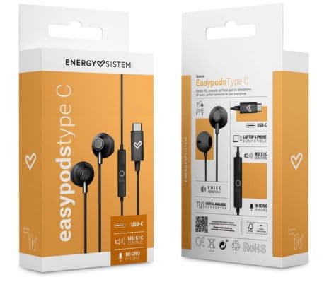 ENERGY SISTEM 459513 EARPHONES EASYPODS SPACE USB-C 1.2M - 2