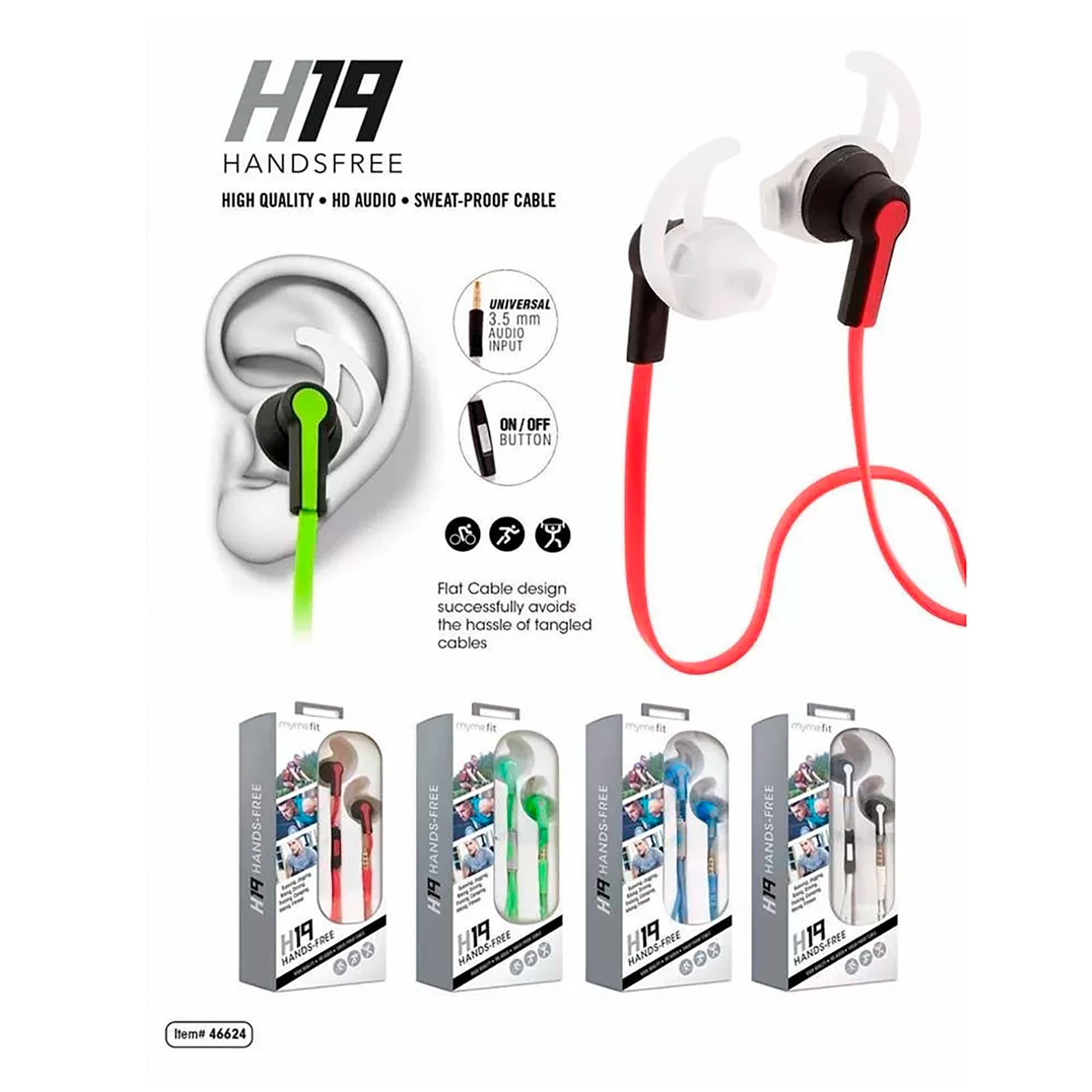 Auriculares Deportivos Fifo H19 3,5mm Audio Hd Llamadas - 2
