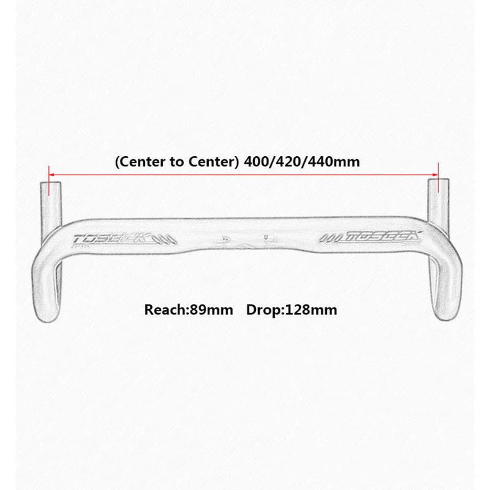 Manillar de carbono para bicicleta de ruta Toseek - 6