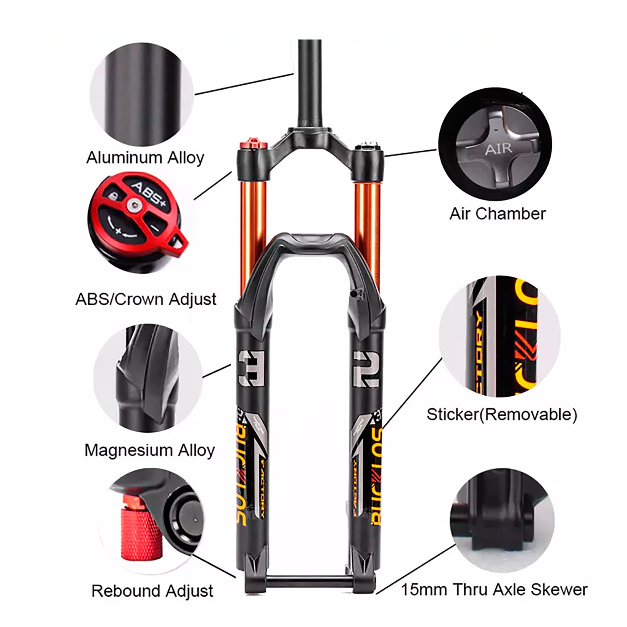 Horquilla Bucklos 29'' Trabuco Recto Bloqueo Manual - 2