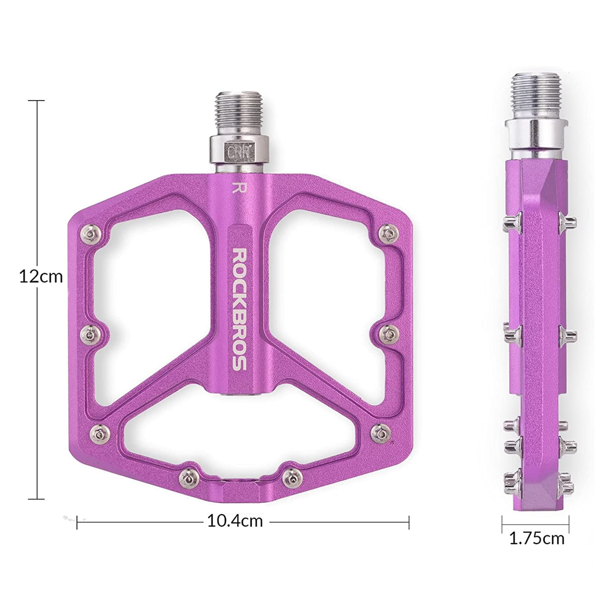 Pedales Para Bicicleta Rockbros Aluminio Antideslizantes  - 4