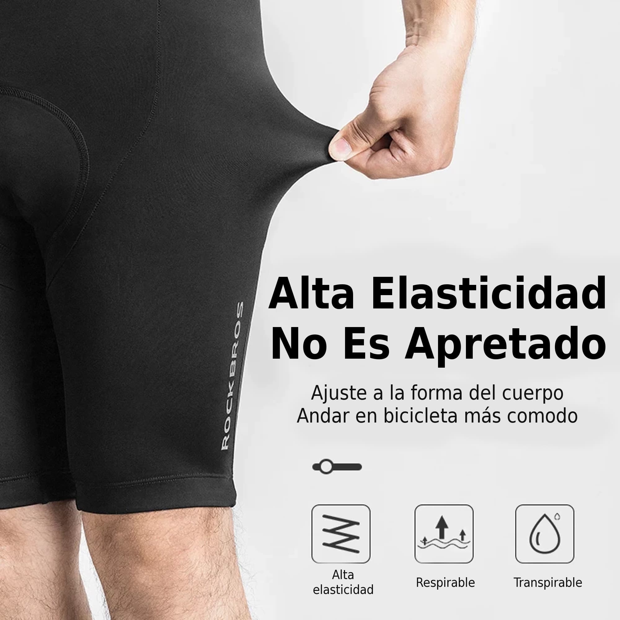 Calza Corta Con Tiradores Ciclismo Rockbros 3XL - 3
