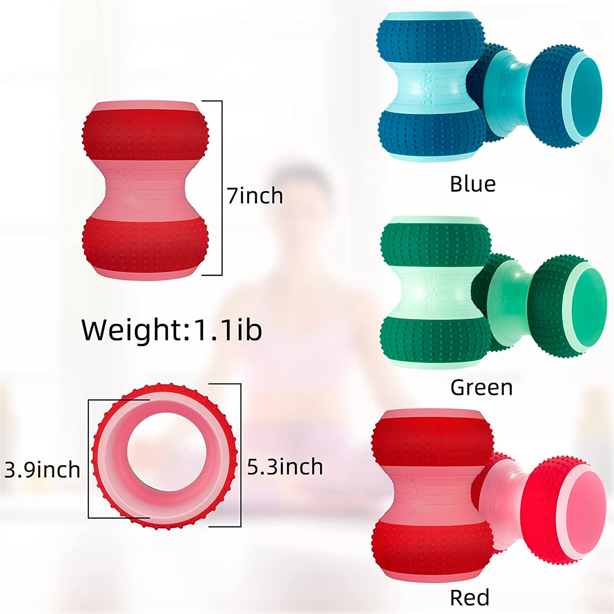 Rodillo Para Masaje Ergonómico Adecuado Hasta 127kg - 3