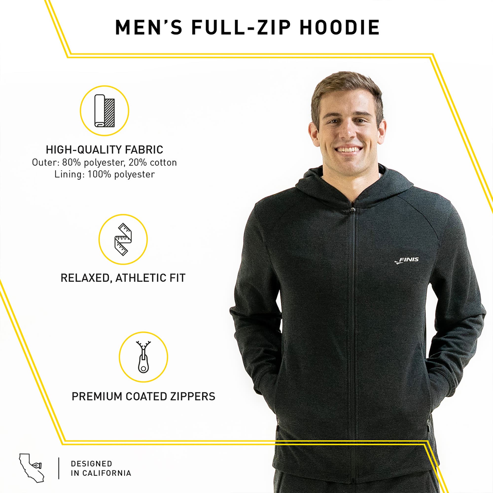 Campera Deportiva Hombre Finis Tech Jacket Xs - 4