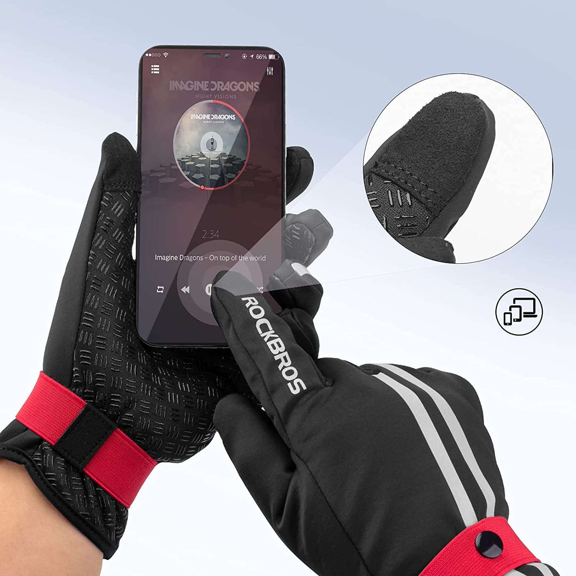 Guantes Térmicos Rockbros 16410777001 Reflectantes S - 4