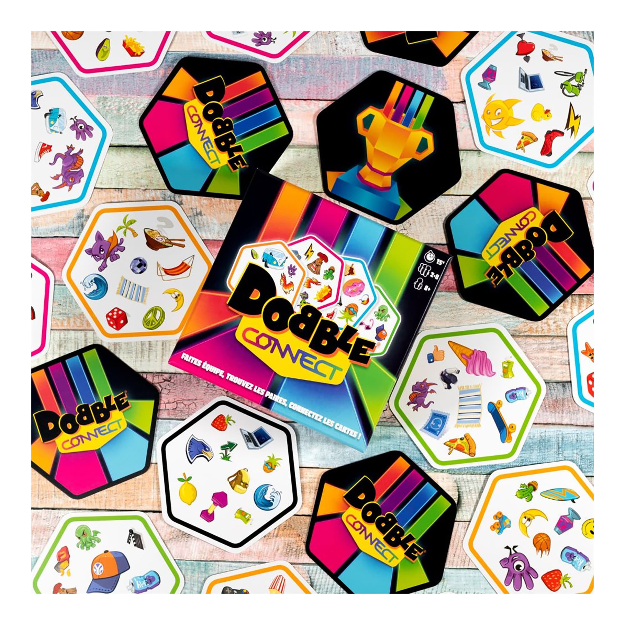 Juego De Mesa Zygomatic Dobble Connect +8 - 3