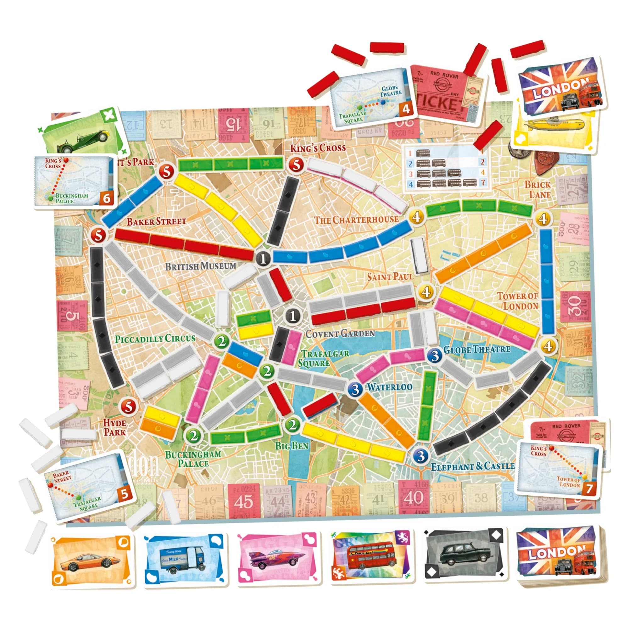 Juego de Mesa Asmodee Ticket To Ride Londres +8 - 3