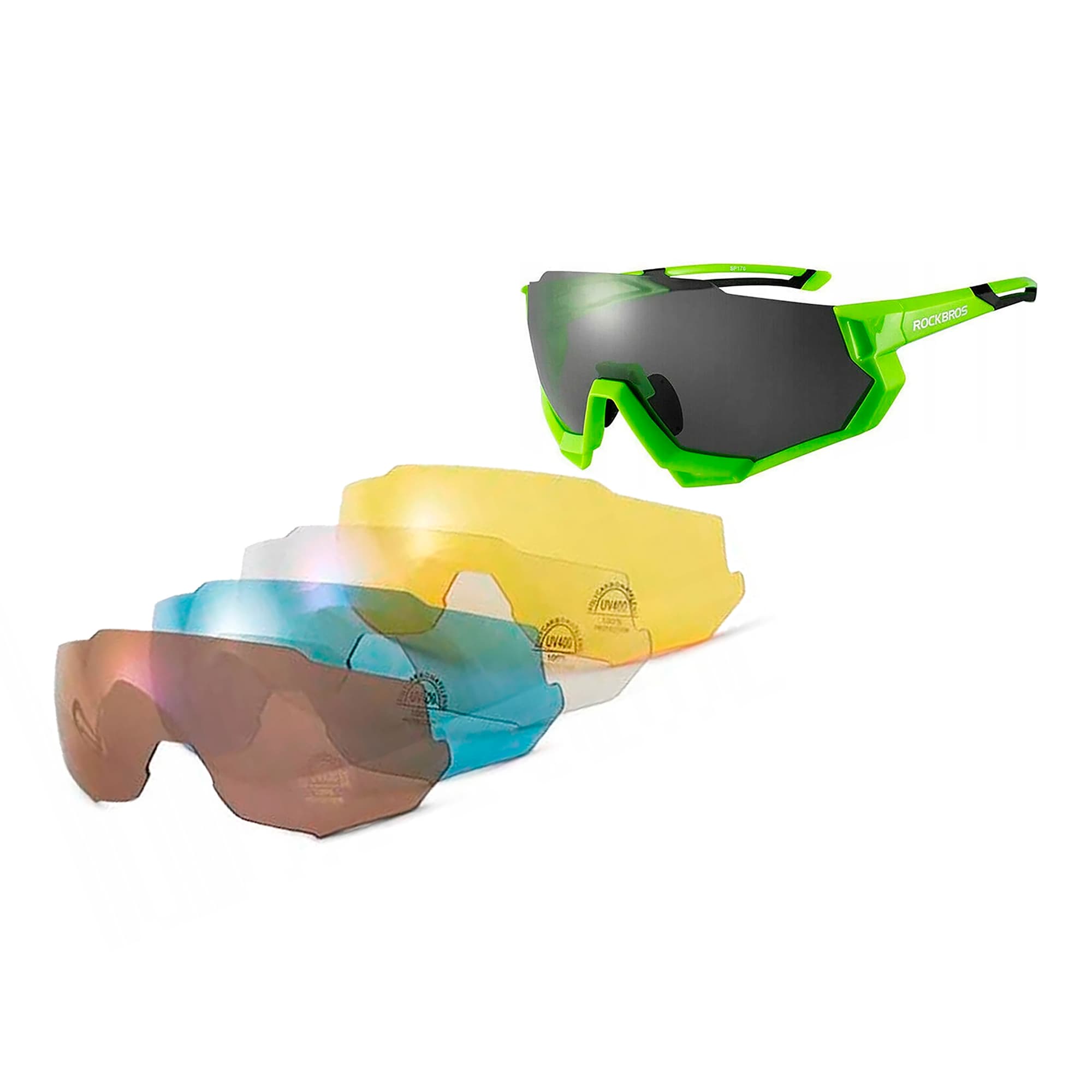 Lentes Deportivos Polarizados +4 Intercambiables Rockbros Uv400 - 2
