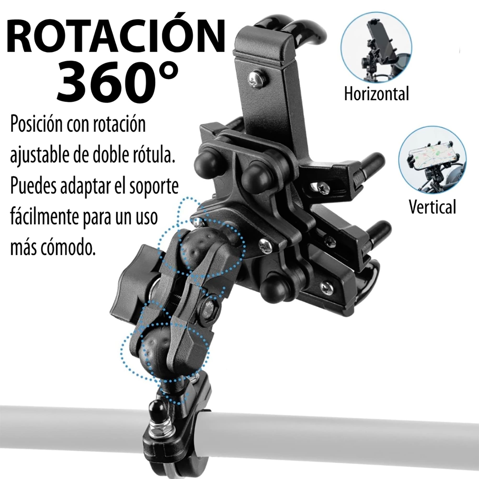 Soporte De Bicicleta Para Smartphone Rockbros 360° - 2
