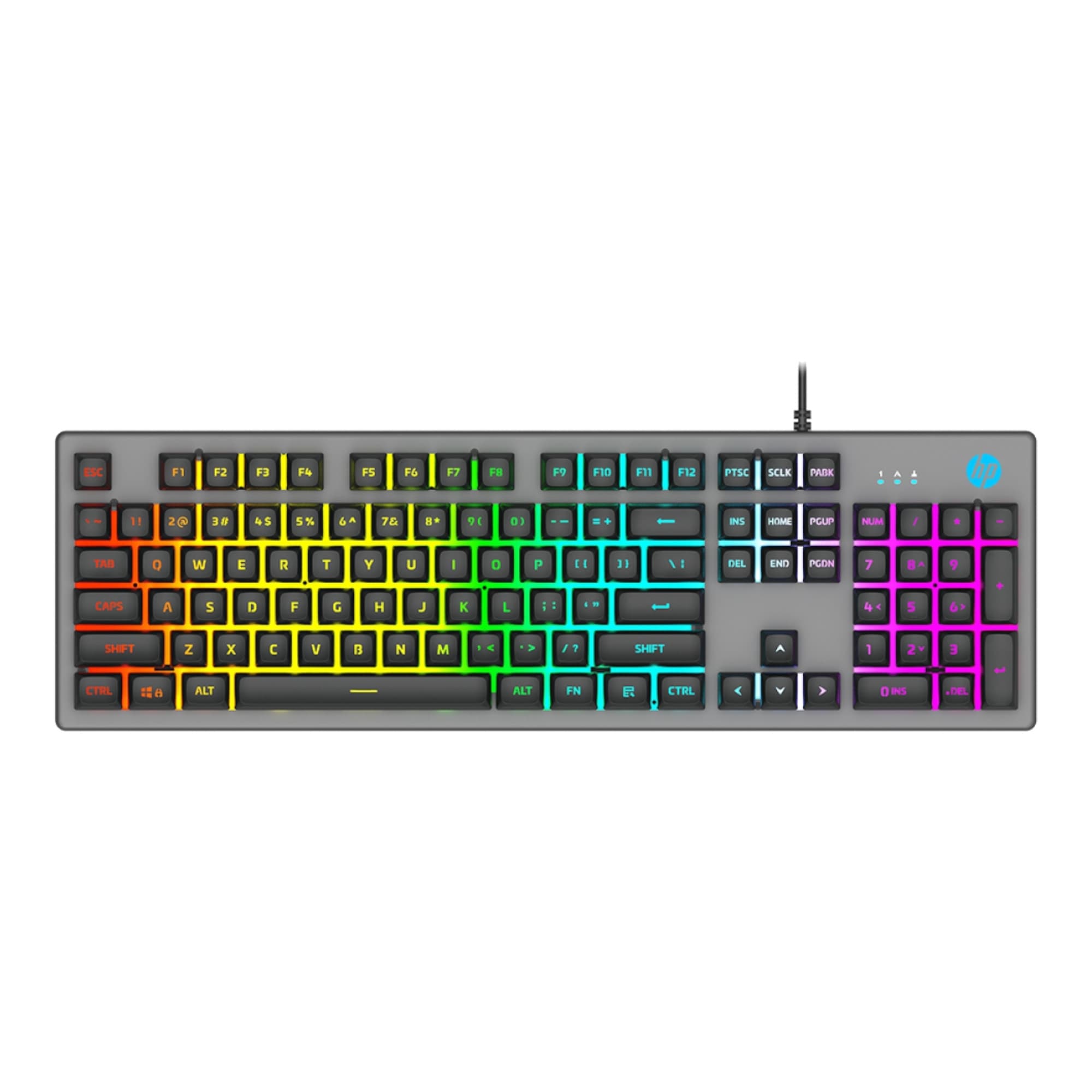 Teclado Gaming Usb Hp K500f Mecánico Retroiluminado