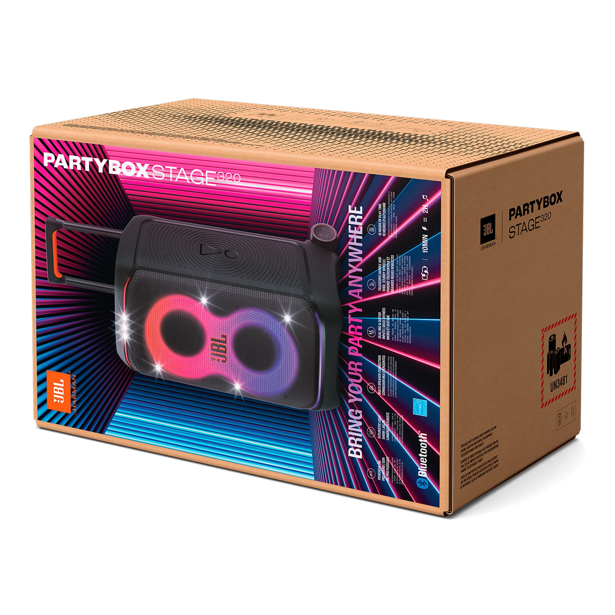 Parlante Inalámbrico Bt Jbl Partybox Stage 320 Ipx4 Bluetooth 240w - 10