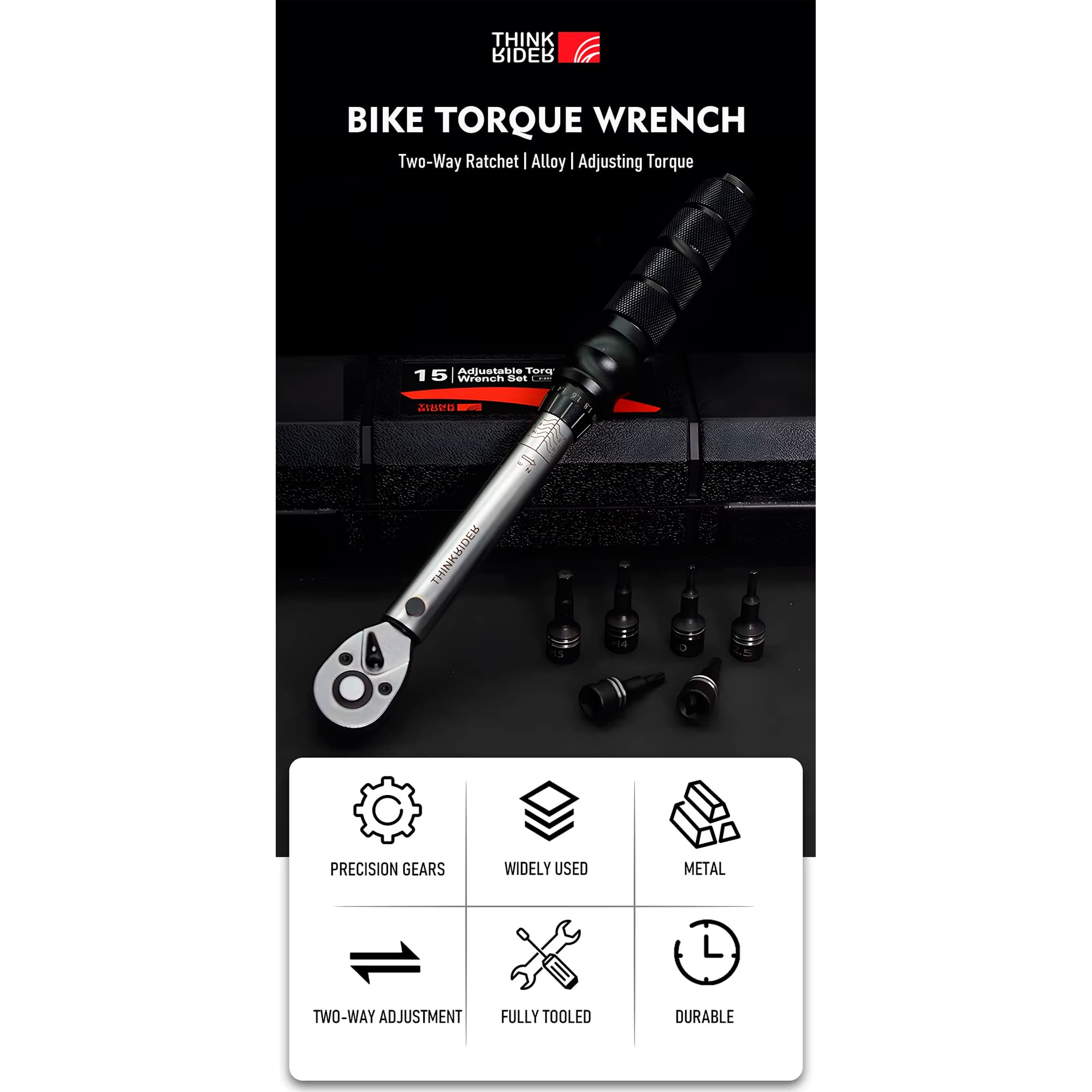 Kit De Herramientas Thinkrider Con Llave Torque Y Puntas Torx Y Allen - 3