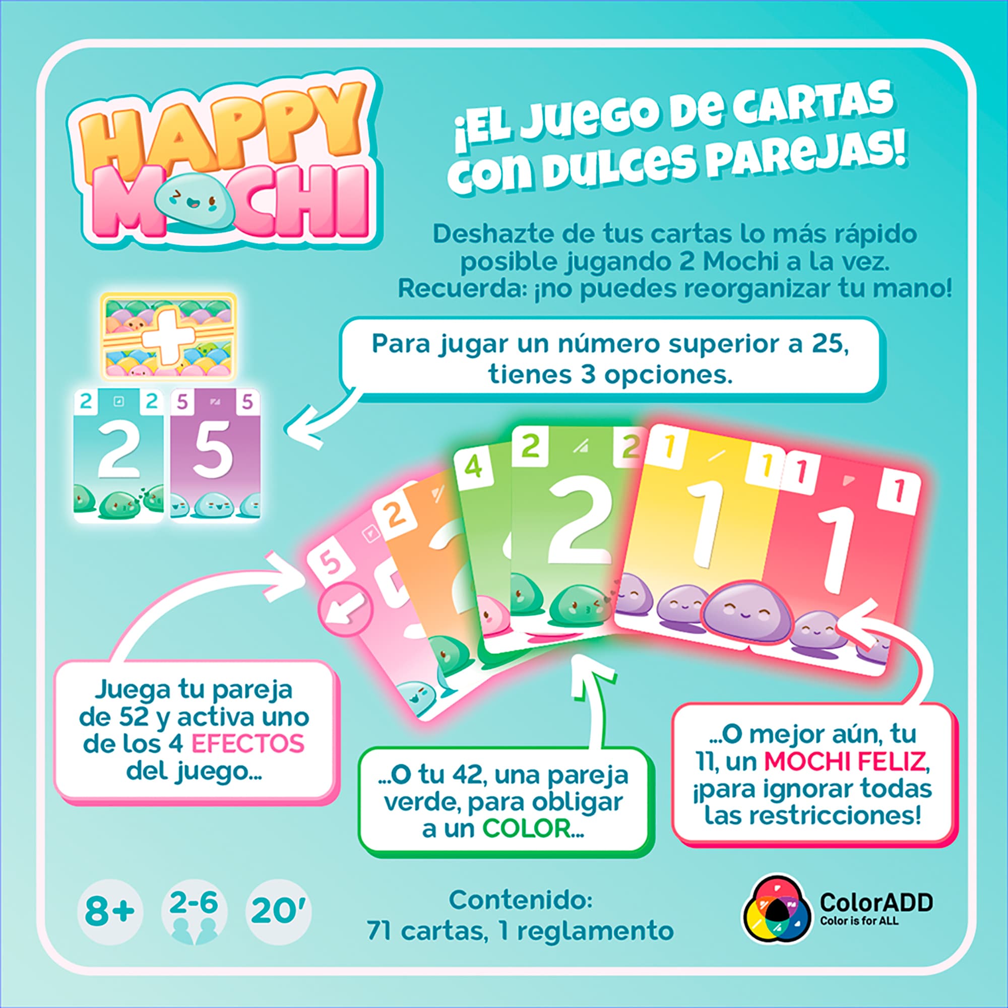Juego De Mesa Asmodee Happy Mochi +8 - 4