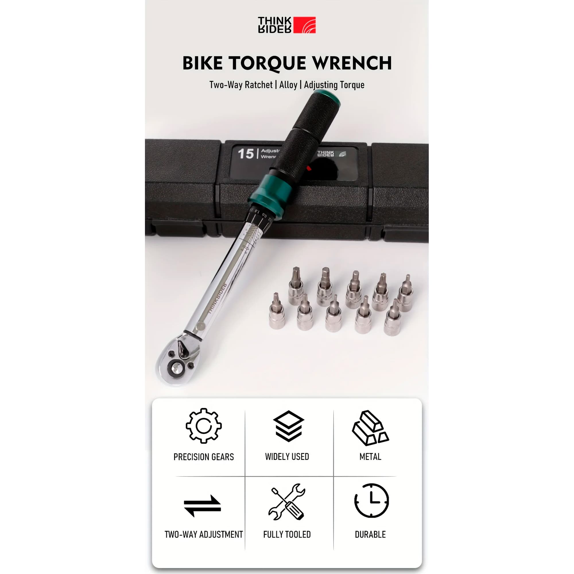 Kit De Herramientas Thinkrider Con Llave Torque Y Puntas Torx Y Allen - 3