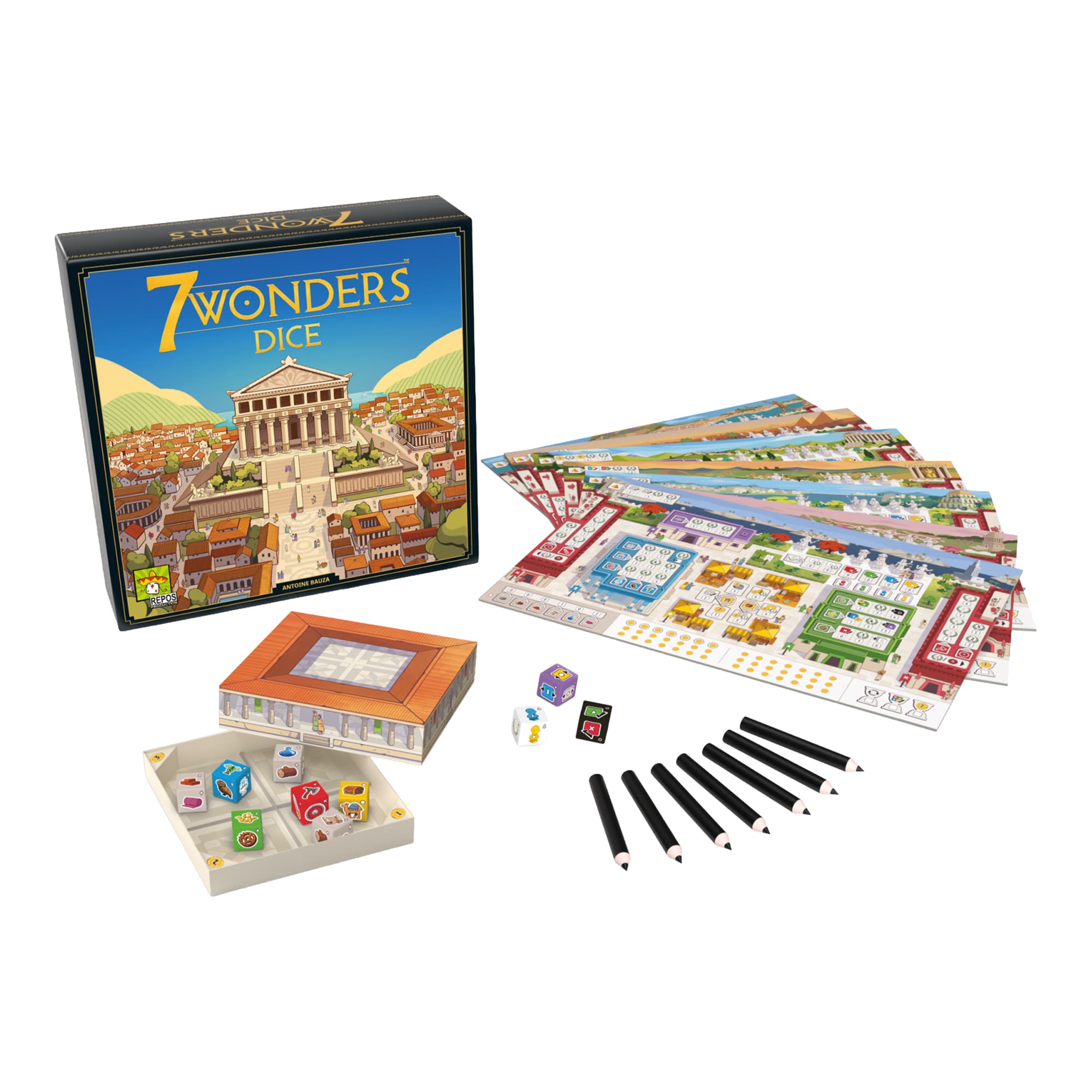 Juego De Mesa Repos Production 7 Wonders Dice +10 - 2