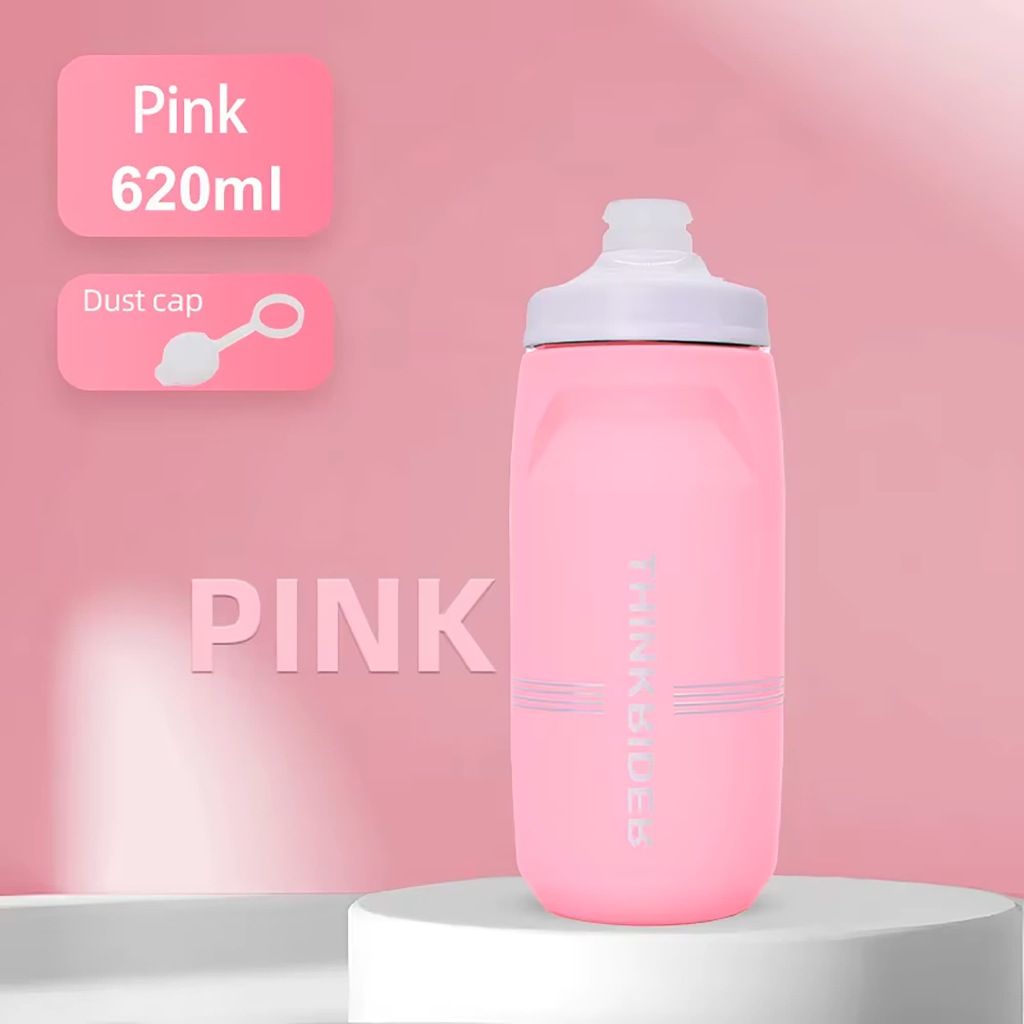 Botella Para Ciclismo Thinkrider 620ml Antideslizante Tapa Con Bloqueo - 2