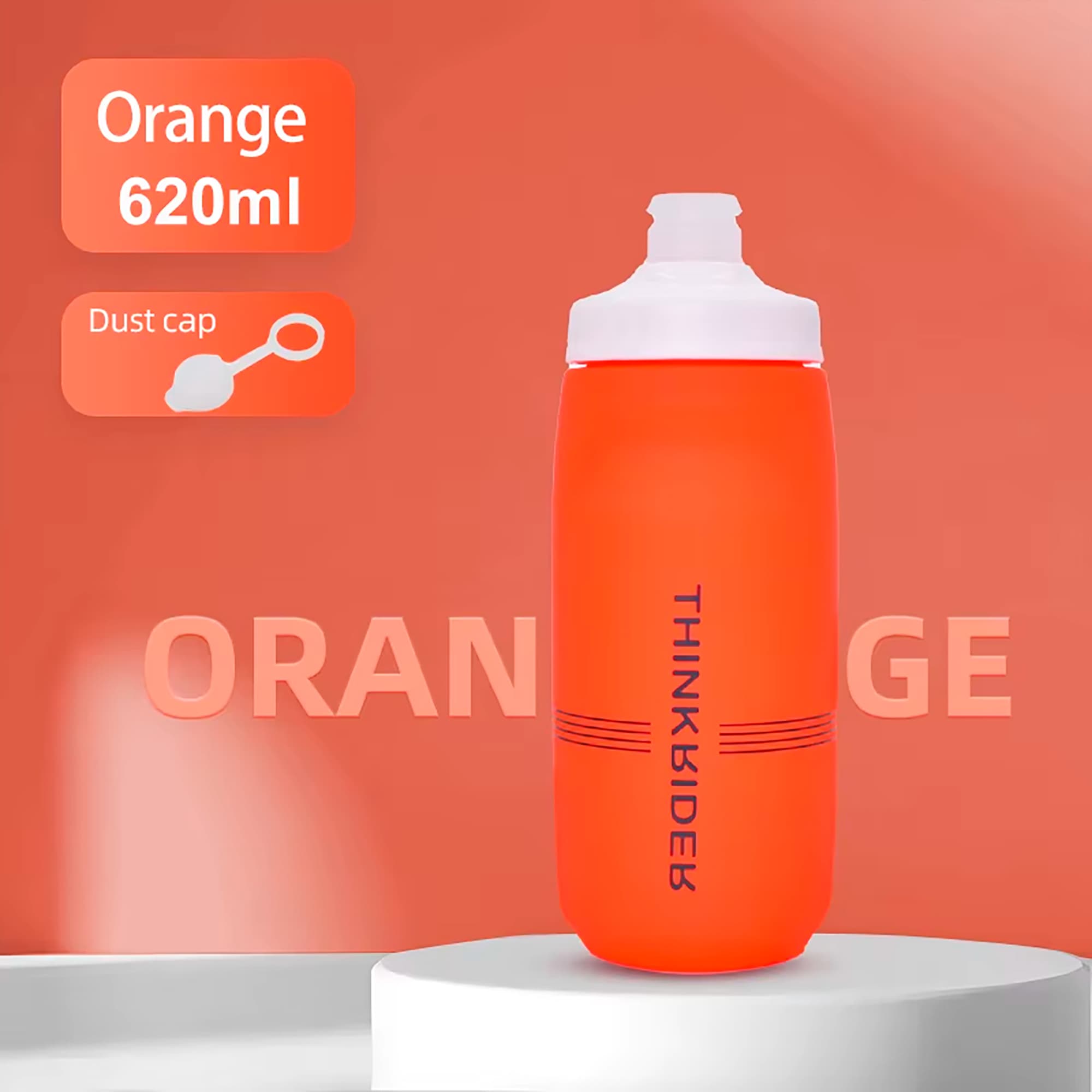 Botella Para Ciclismo Thinkrider 620ml Antideslizante Tapa Con Bloqueo - 2