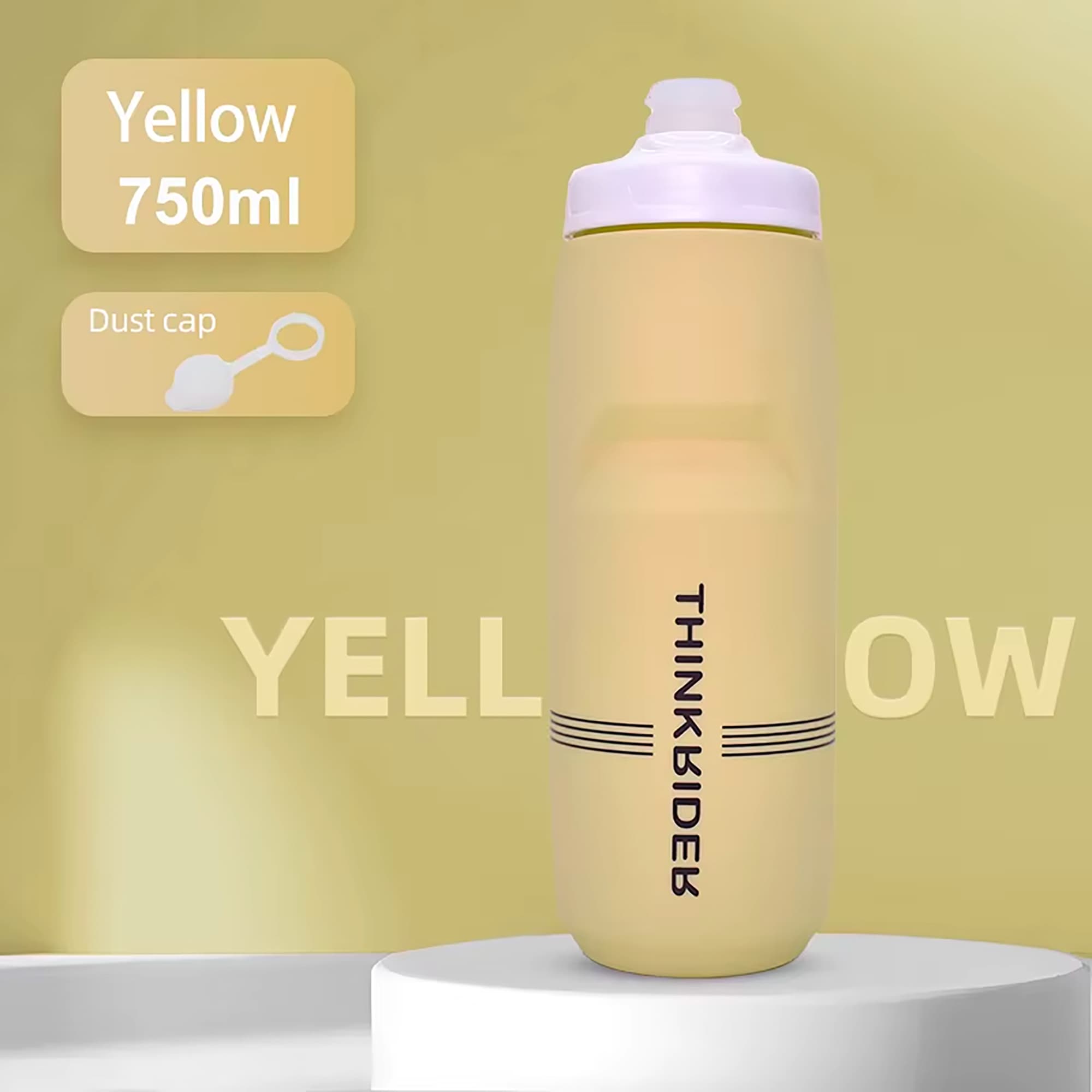 Botella Para Ciclismo Thinkrider 750ml Antideslizante Tapa Con Bloqueo - 2