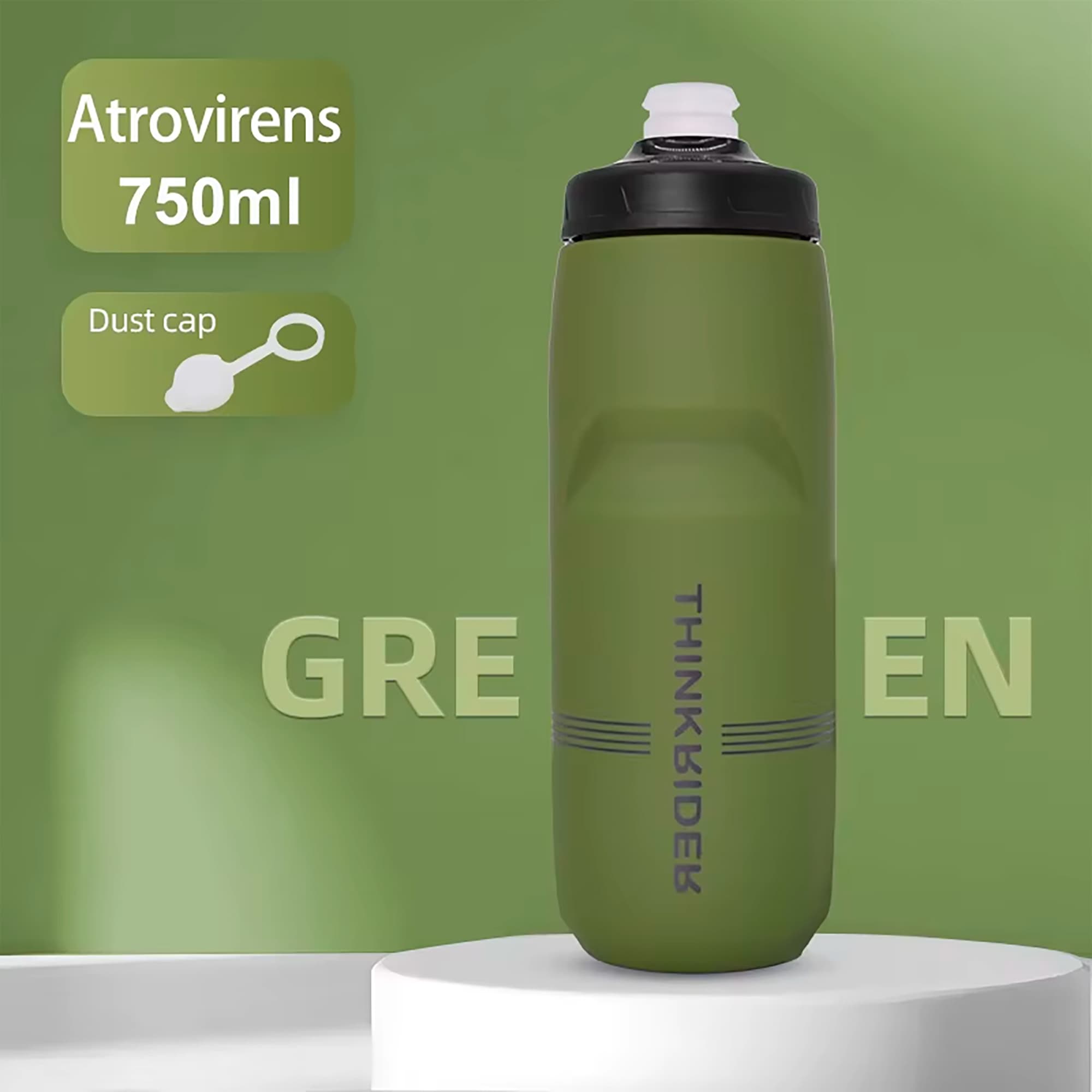 Botella Para Ciclismo Thinkrider 750ml Antideslizante Tapa Con Bloqueo - 2