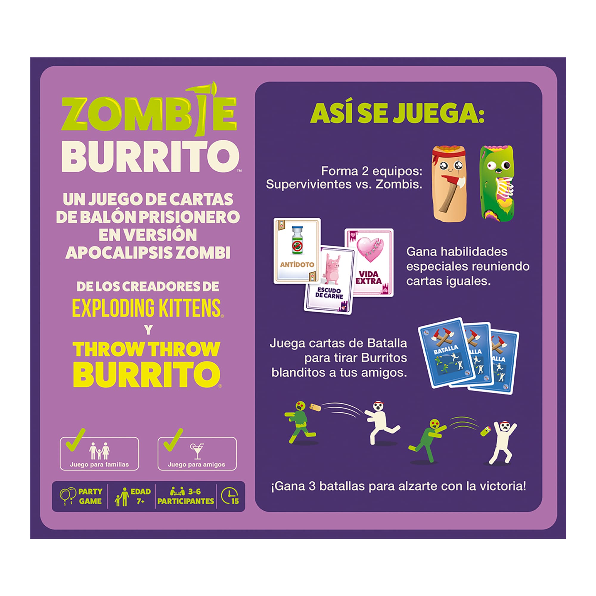 Juego De Mesa Asmodee Zombie Burrito +7 - 2
