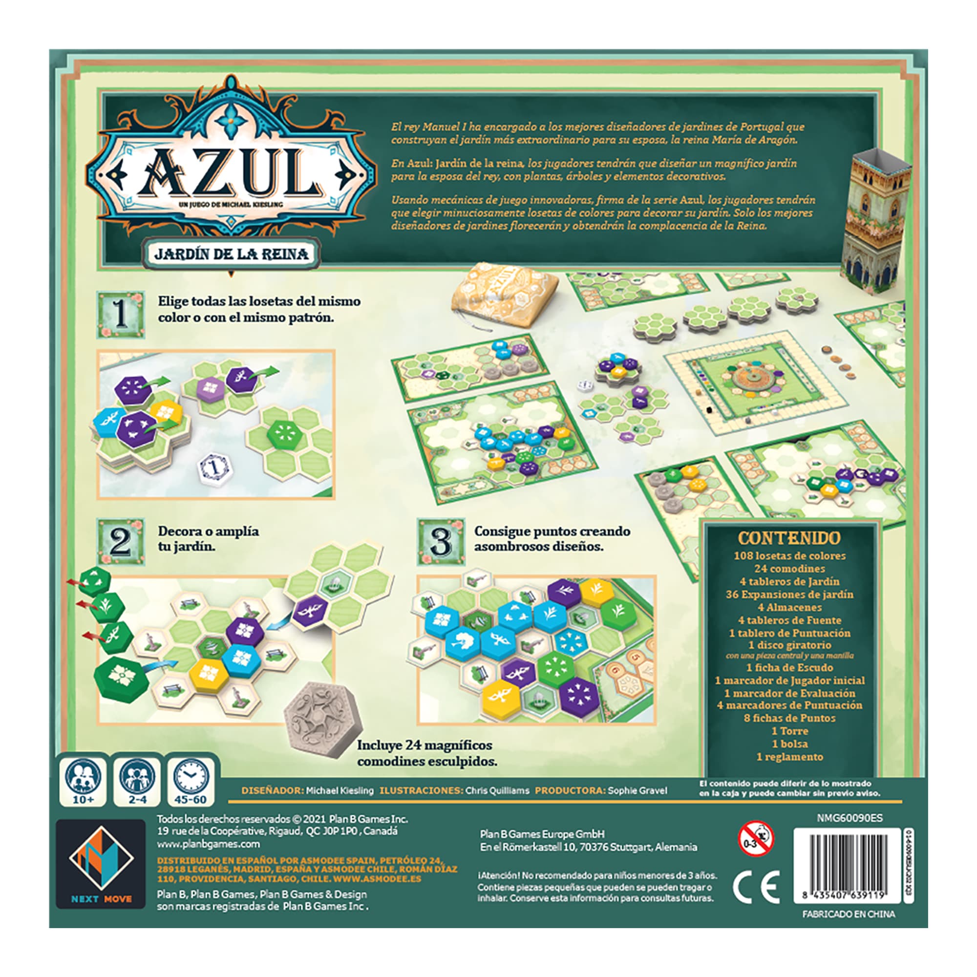 Juego De Mesa Asmodee Azul Jardín De La Reina +10 - 2