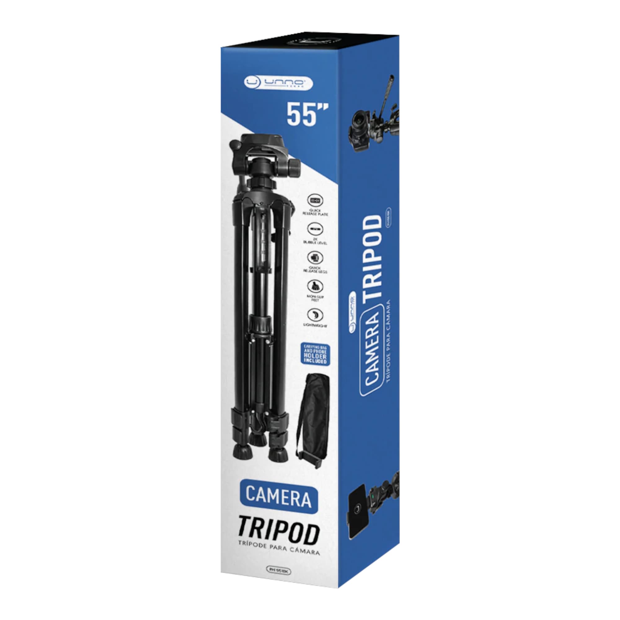 Trípode Para Cámara Extensible 55,5" Unno Ph1952bk - 5