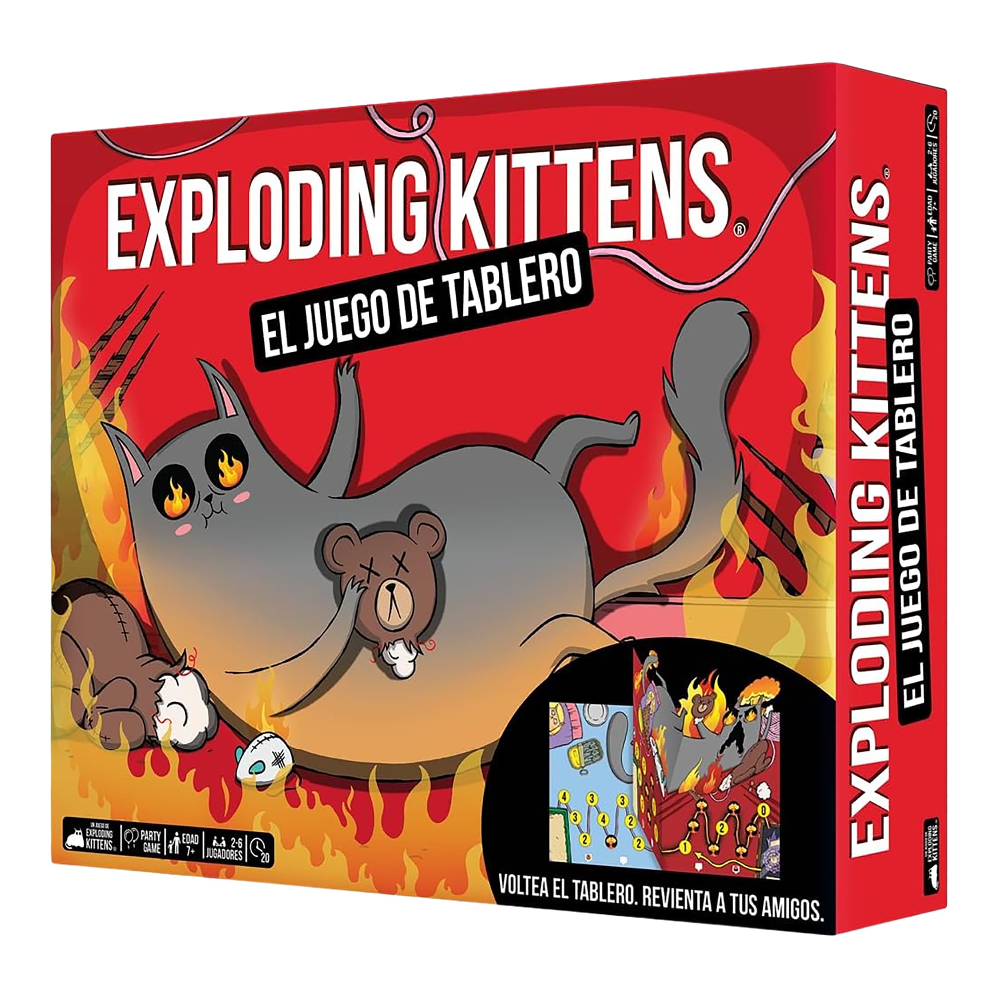 Juego De Mesa Asmodee Exploding Kittens: El Juego De Tablero +7