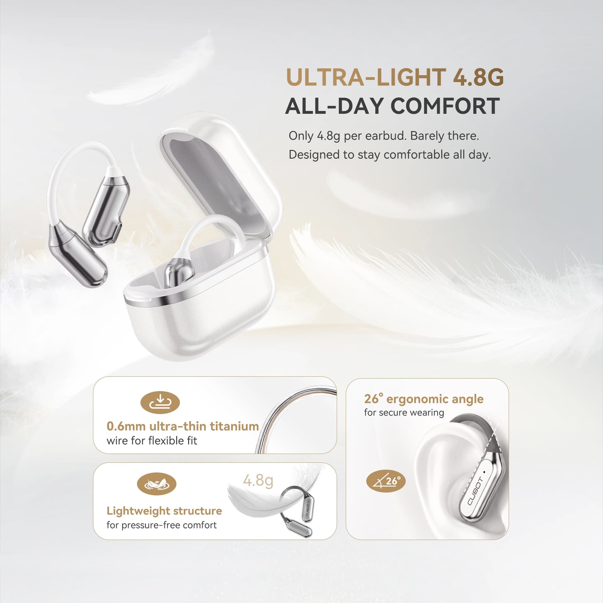 Auriculares Inalámbricos BT Cubot Vibe R5 IPX5 - 6