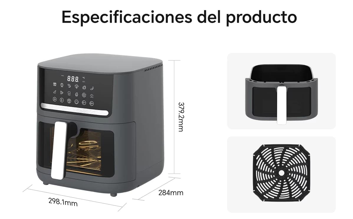 HONOR CHOICE AIR FRYER GREY - 5