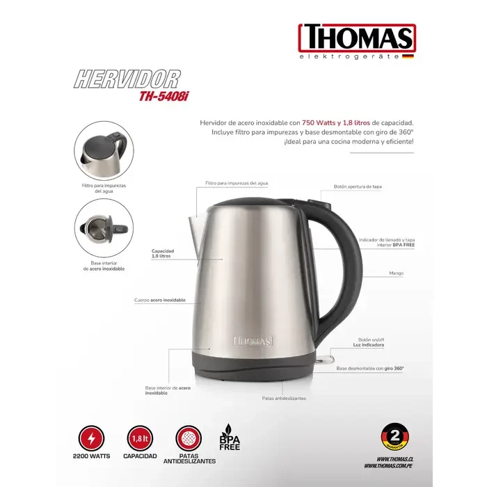 JARRA ELECTRICA THOMAS TH-5407I - 2