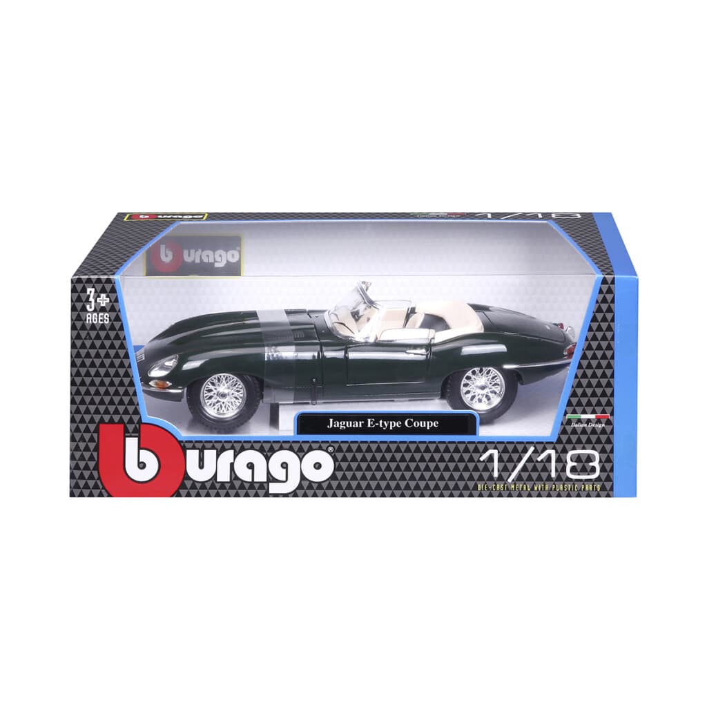 Bburago Escala 1:18 Auto de Colección - Jaguar E-Type Coupe - 2