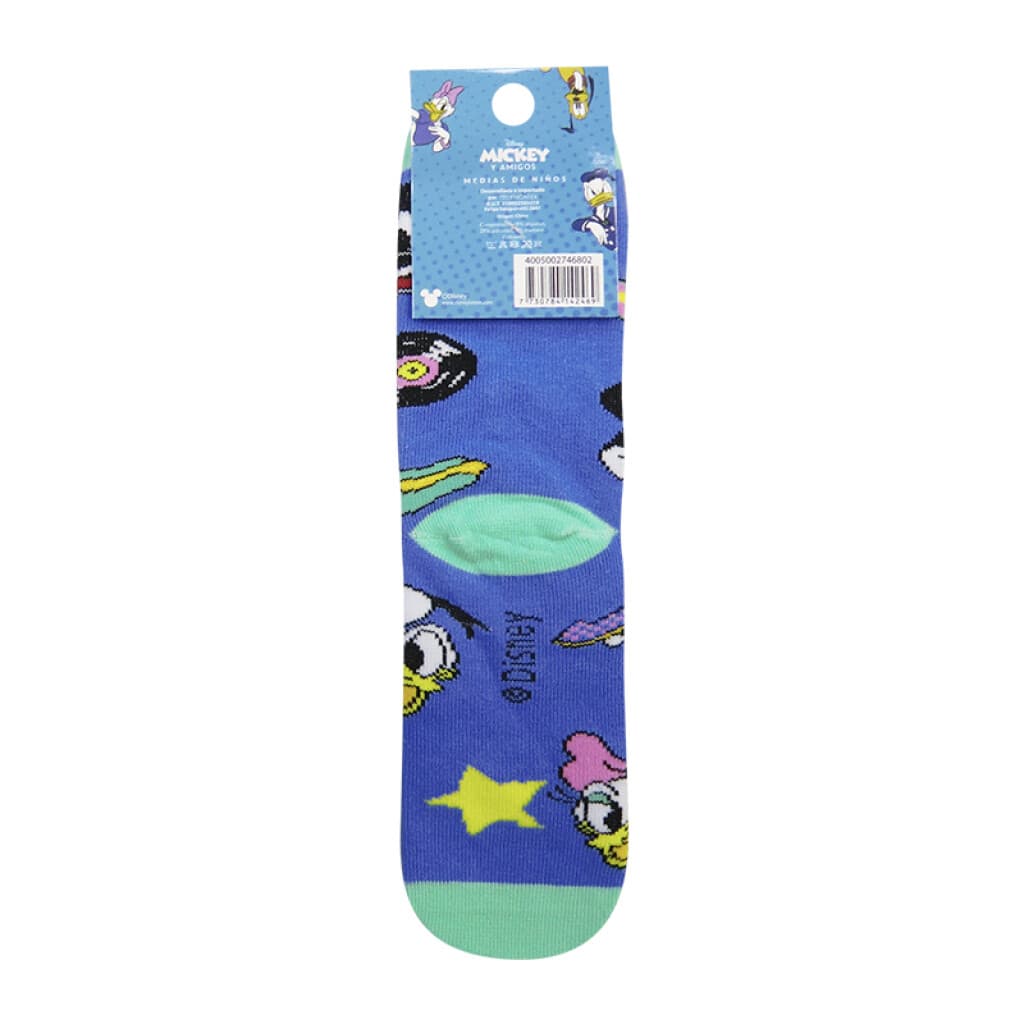 Medias Infantiles Mickey y Sus Amigos Azul Oficial Talle 19/30 - 23/26 - 2