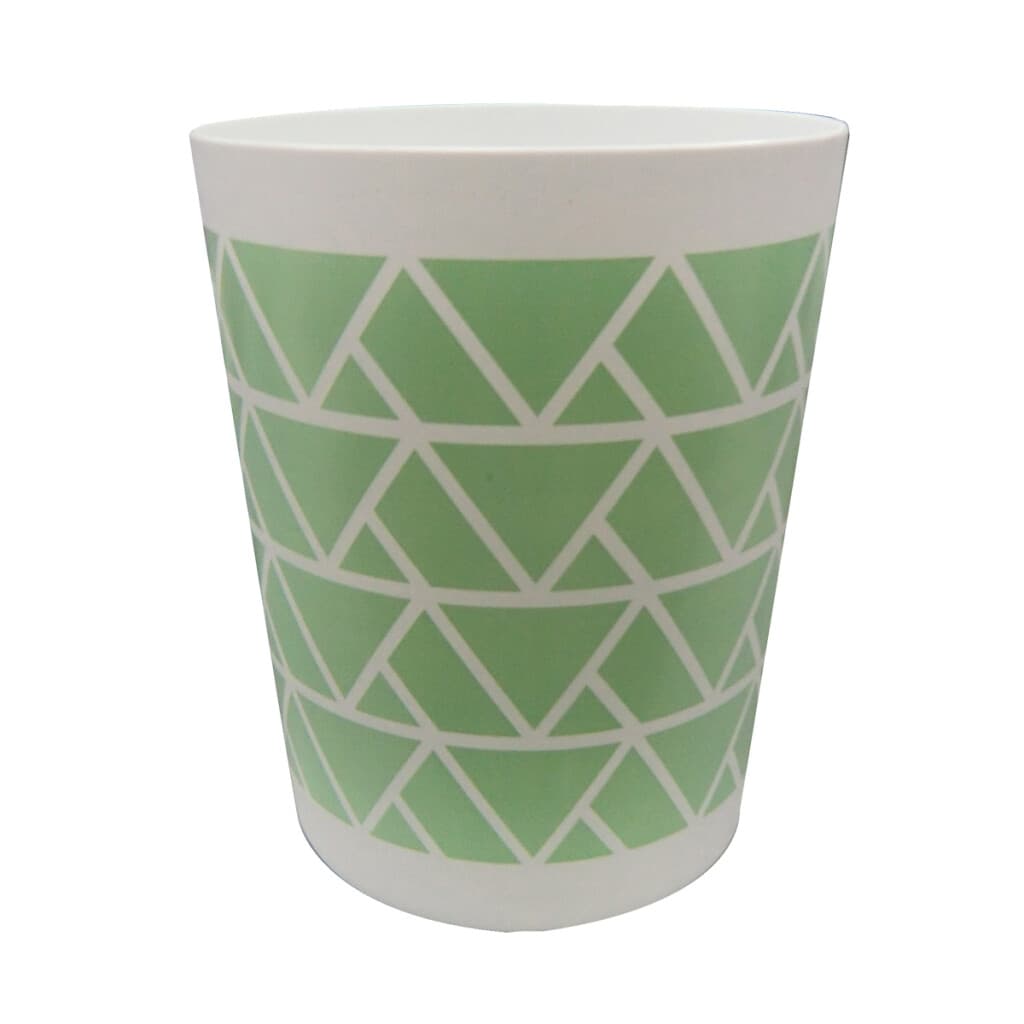 Papelera Plástica Estampada Varios Diseños - GEOMETRICO