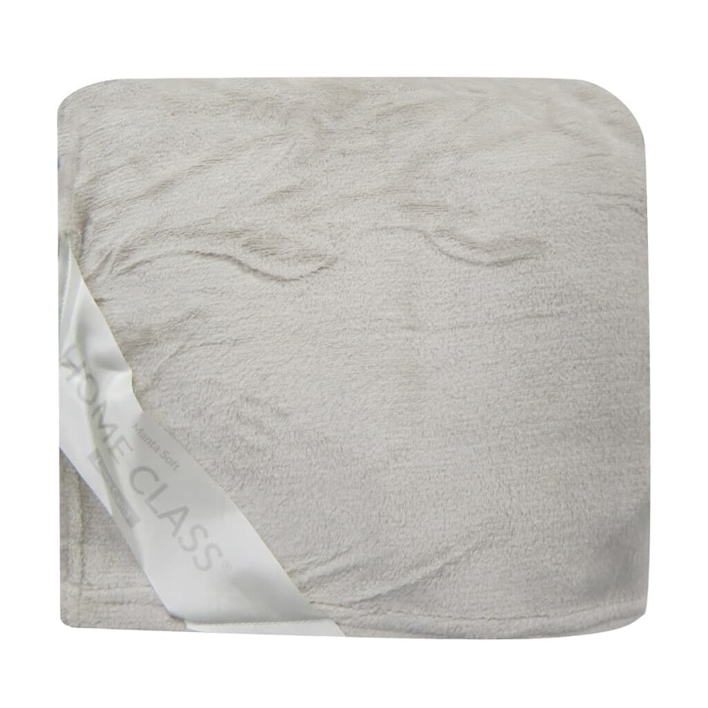 Frazada Flannel 1 Plazas Home Class 150 x 240 cm - BEIGE - 2
