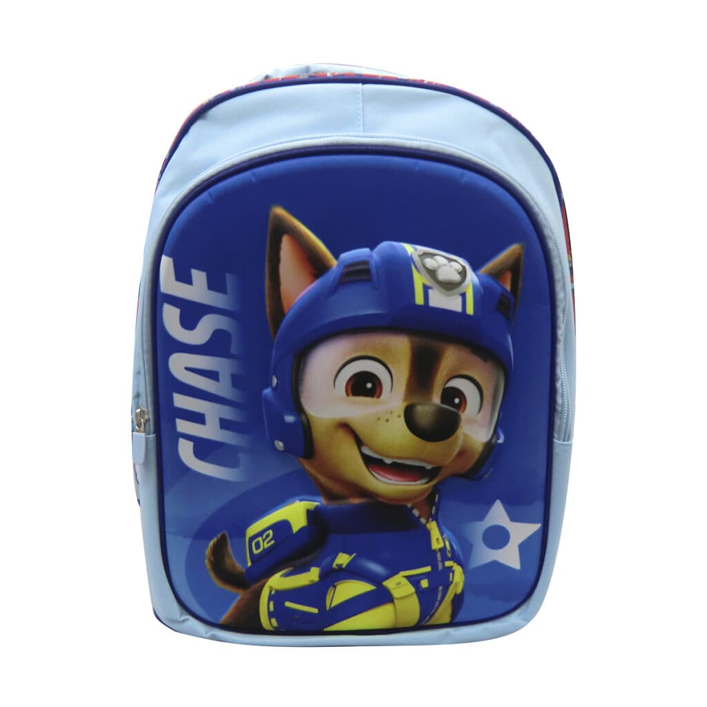 Mochila Infantil 3D Paw Patrol Tafeta Grande 40 x 30 cm - AZUL/CELESTE
