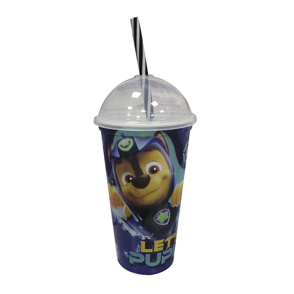 Vaso Plástico Milk Shake con Pajita Paw Patrol Diseño Surtidos 500 ml - Azul Surtido - 3